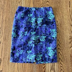 Talbots floral pencil skirt, size 4, EUC!